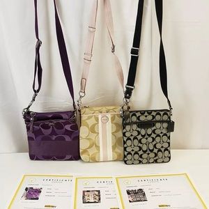Purple Coach Crossbody Purse w/certificate of authenticity.